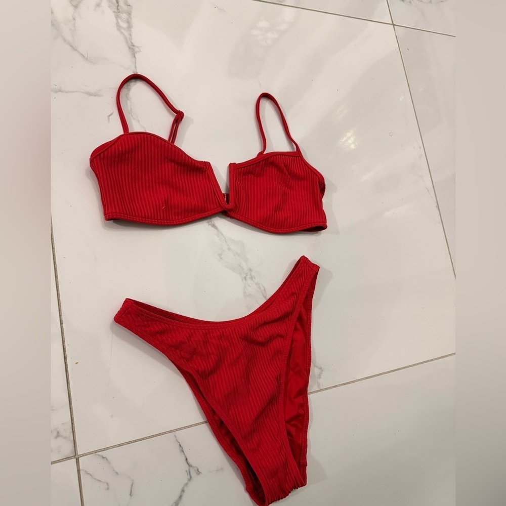 La Hearts By Pacsun Red Underwire Bikini Set Size XS - Picture 3 of 4